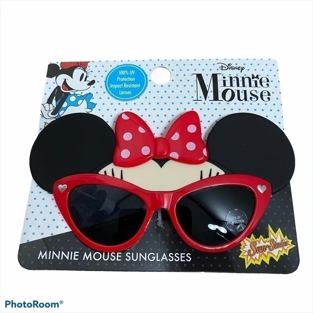 Minnie Mouse Sunglasses NWT Black Red Disney Kids Girls Red